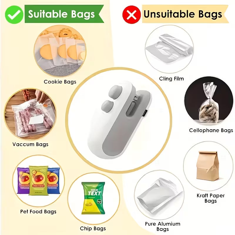 Mini Portable Food Vacuum Sealer