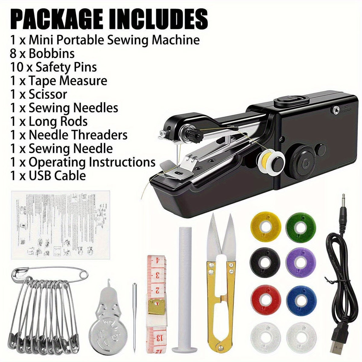 Mini Portable Handheld Sewing Machine