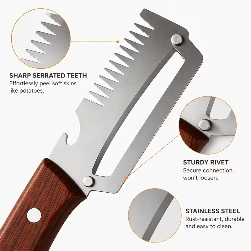 2pcs Multifunctional Stainless Steel Vegetable Peeler